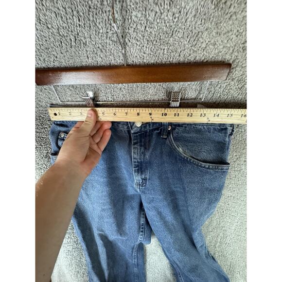 Wrangler Jeans Mens 34x29 Blue Relaxed Fit Denim Five Pocket Zip Fly 975-60WDR - Picture 9 of 15